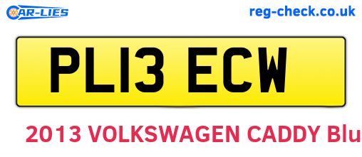 PL13ECW are the vehicle registration plates.