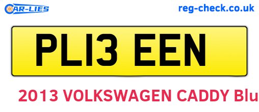 PL13EEN are the vehicle registration plates.