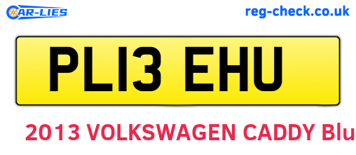 PL13EHU are the vehicle registration plates.