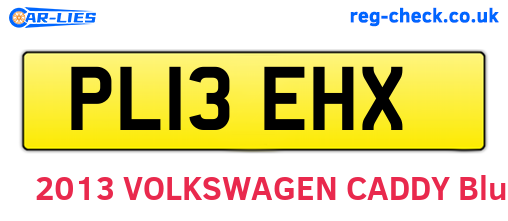 PL13EHX are the vehicle registration plates.