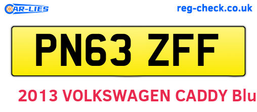 PN63ZFF are the vehicle registration plates.