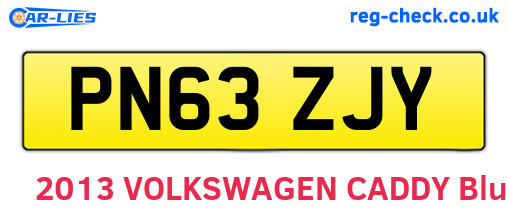 PN63ZJY are the vehicle registration plates.