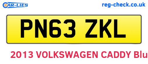 PN63ZKL are the vehicle registration plates.