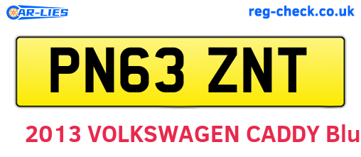 PN63ZNT are the vehicle registration plates.