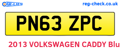 PN63ZPC are the vehicle registration plates.