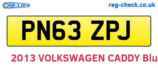 PN63ZPJ are the vehicle registration plates.