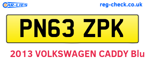 PN63ZPK are the vehicle registration plates.