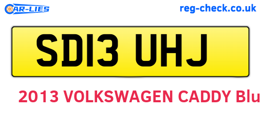 SD13UHJ are the vehicle registration plates.