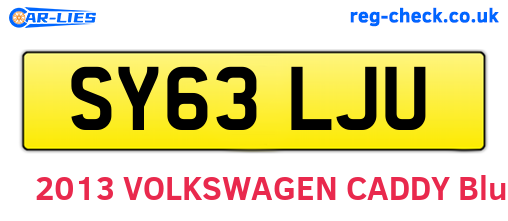 SY63LJU are the vehicle registration plates.