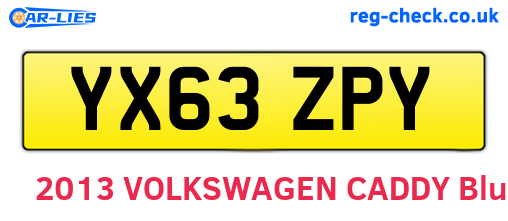 YX63ZPY are the vehicle registration plates.