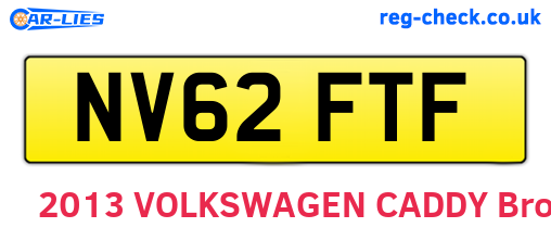 NV62FTF are the vehicle registration plates.