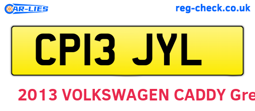 CP13JYL are the vehicle registration plates.