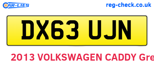DX63UJN are the vehicle registration plates.