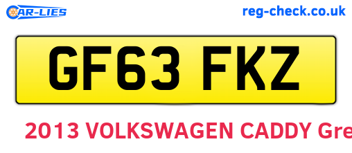 GF63FKZ are the vehicle registration plates.