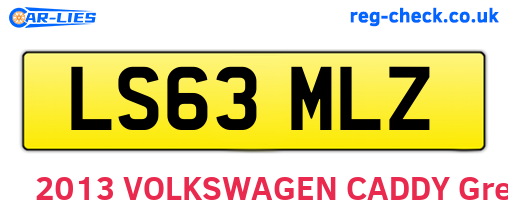 LS63MLZ are the vehicle registration plates.