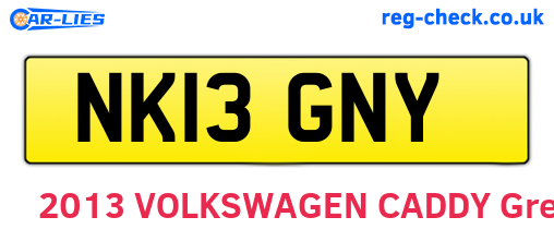 NK13GNY are the vehicle registration plates.