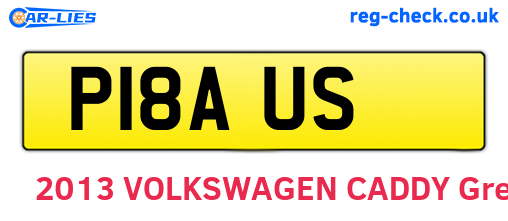 P18AUS are the vehicle registration plates.