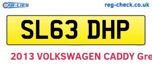 SL63DHP are the vehicle registration plates.