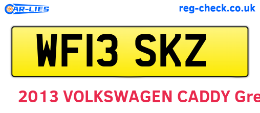 WF13SKZ are the vehicle registration plates.