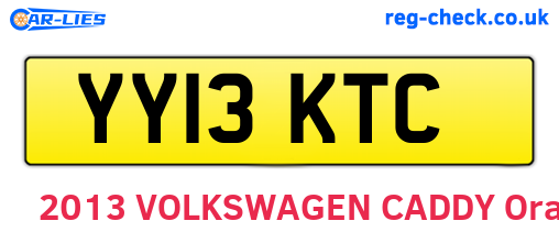 YY13KTC are the vehicle registration plates.