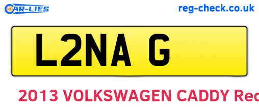 L2NAG are the vehicle registration plates.