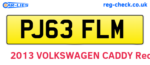 PJ63FLM are the vehicle registration plates.