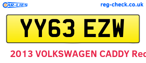 YY63EZW are the vehicle registration plates.