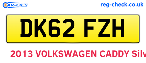 DK62FZH are the vehicle registration plates.
