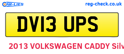 DV13UPS are the vehicle registration plates.