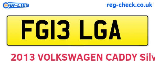 FG13LGA are the vehicle registration plates.