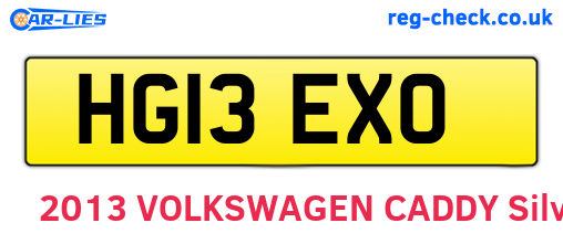 HG13EXO are the vehicle registration plates.