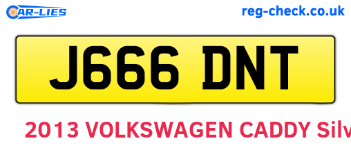 J666DNT are the vehicle registration plates.