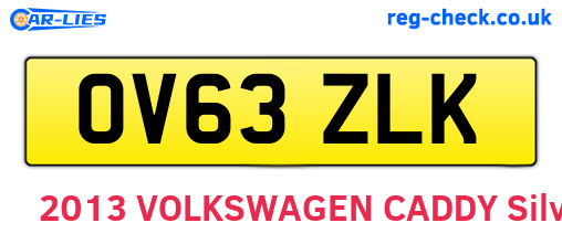 OV63ZLK are the vehicle registration plates.
