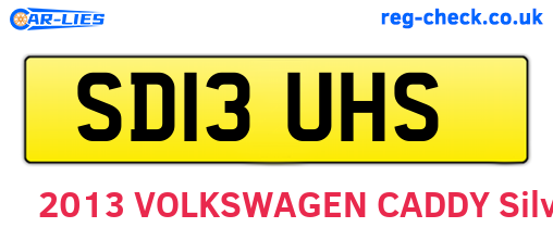 SD13UHS are the vehicle registration plates.