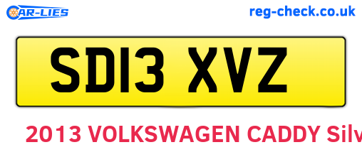 SD13XVZ are the vehicle registration plates.