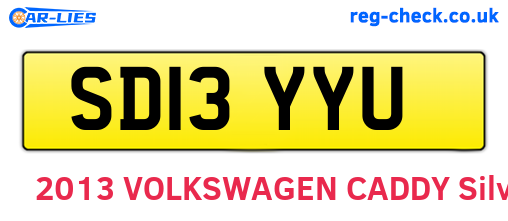 SD13YYU are the vehicle registration plates.