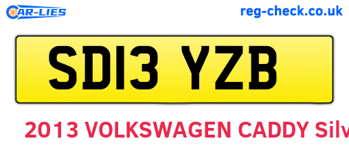 SD13YZB are the vehicle registration plates.