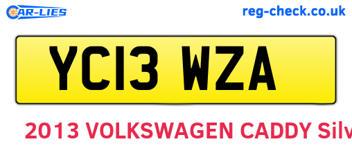 YC13WZA are the vehicle registration plates.