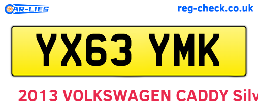 YX63YMK are the vehicle registration plates.