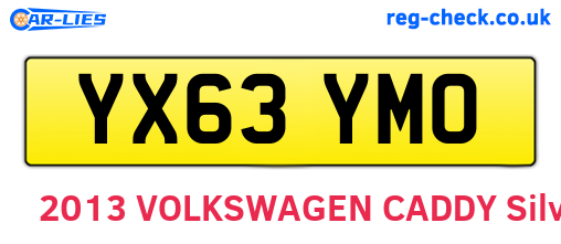 YX63YMO are the vehicle registration plates.