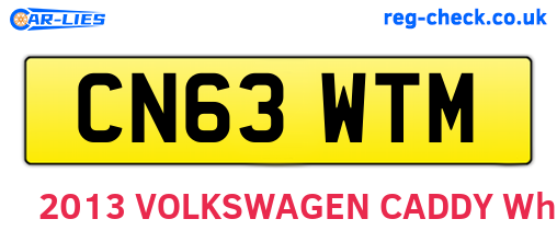 CN63WTM are the vehicle registration plates.