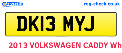 DK13MYJ are the vehicle registration plates.