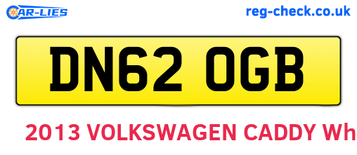 DN62OGB are the vehicle registration plates.