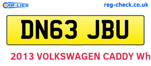 DN63JBU are the vehicle registration plates.