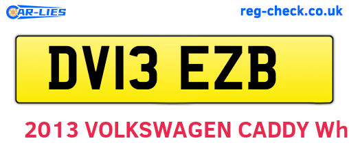 DV13EZB are the vehicle registration plates.