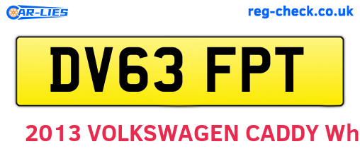 DV63FPT are the vehicle registration plates.