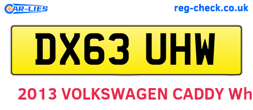 DX63UHW are the vehicle registration plates.