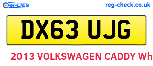 DX63UJG are the vehicle registration plates.