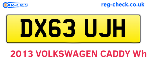 DX63UJH are the vehicle registration plates.
