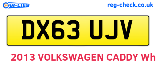 DX63UJV are the vehicle registration plates.